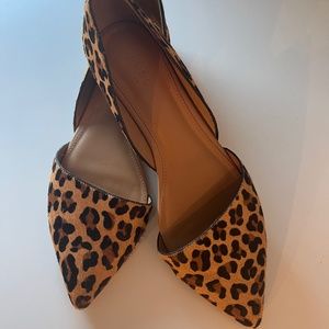 J. Crew leopard print calf hair flats